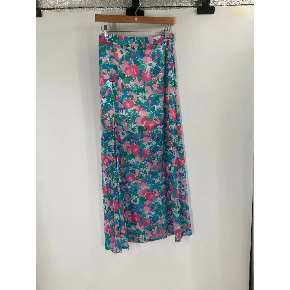 Show me your mumu Maya Floral Maxi Skirt Chiffon Medium Beach Resort - Picture 2 of 10